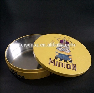 กระป๋องคุกกี้แผ่นดีบุกทรงกลมว่างสำหรับบรรจุขนมและอาหาร/ขนมน้ำตาล - Product Image 4