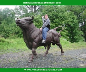 2015 caliente de la venta decoración del hogar escultura de un toro de bronce - Product Image 1