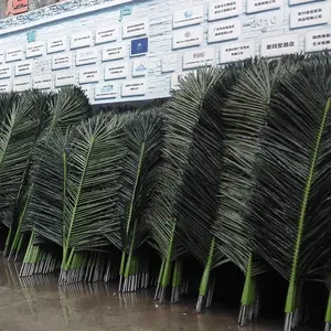 Folhas falsas de palmeira artificial, palmeira artificial barata de coco e palmeira seca