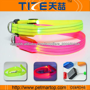 collar de seguros para mascotas llevó intermitente collar de perro del collar del animal doméstico que destella TZ-PET2110F - Product Image 1