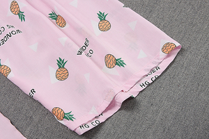 Ananas Loungewear femmes pyjama ensemble 2 pièces maison vêtements sommeil ensemble demi-pantalon ensemble filles rayonne pyjamas vêtements de nuit pour femmes - Product Image 6