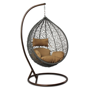 Patio extérieur Résine <span class=keywords><strong>En</strong></span> Osier <span class=keywords><strong>En</strong></span> Forme D'<span class=keywords><strong>oeuf</strong></span> Chaise De Jardin avec Support - Product Image 5