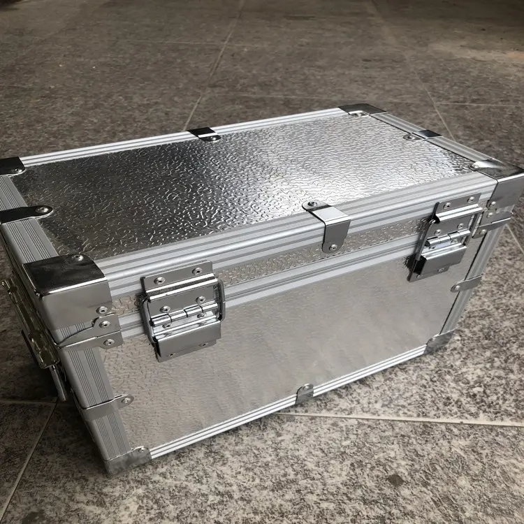 Factory Silver Aluminum Briefcase Hard Case Box with Foam Padding or Divider