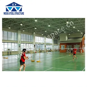 Corte interna do badminton da estrutura de aço do quadro do portal/corte do basquetebol com grande espaço