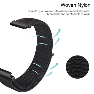 Liberación rápida tejido lazo de nylon correa de reloj fitness wristband para Fitbit versa banda - Product Image 4