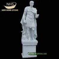 Man made marmer steen staande Keizer Julius Caesar Augustus Standbeeld