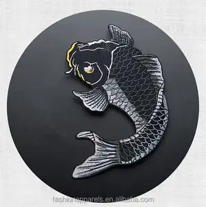 Wholesale fish embroidered patch For Custom Made Clothes 