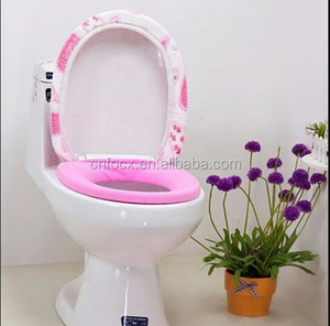 Di Corallo del panno morbido di Colore Rosa a Forma di Cuore Copertura Sedile del Water/Toilet Seat <span class=keywords><strong>Cover</strong></span> caldo/riutilizzabile copertura wc - Product Image 3