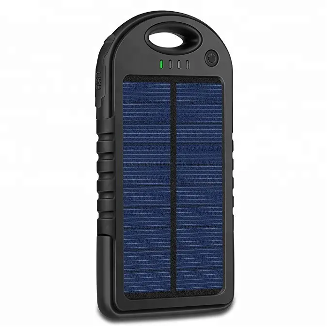 Portable Solar Power Bank Waterproof/Shockproof/Dustproof Dual USB Battery Bank for cell phone