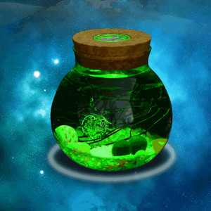 Vase de terrarium en forme de Globe avec lumière LED et couvercle en liège - Product Image 2