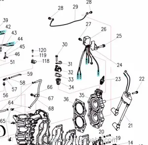 CGMARINE船外機システム電気部品2ストローク船外機C.D.I. カロングロリア用ボートモーターCDIユニットアセンブリ