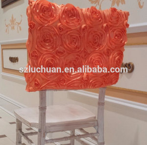 Wholesale Rosette Square <strong>Half</strong> Back <strong>Chair</strong> <strong>Covers</strong> - Product Image 3