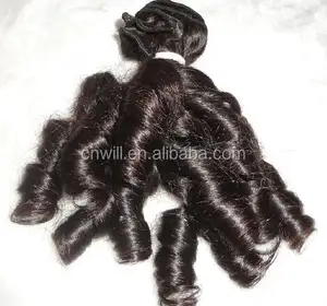 Bouncy Curly Weave Human Hair Malaysian Hair Extension Hair Bundles Weave Natural Color Can Be Dyed