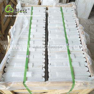 Murni Putih Marmer Mengatasi Ubin dan Paver dengan Drop Wajah Rebate Bullnose Tepi untuk Eksterior Kolam Renang - Product Image 5