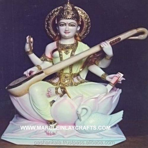 White Marble Saraswati Statue - Product Image 1