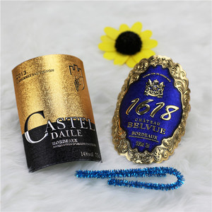 Dập Nổi Kim Loại Không Thấm Nước Rượu Vang Nhãn Tùy Chỉnh Kích Thước Giấy Dán Cho Bia Và Nước Giải Khát Chai Kim Loại Giấy Cho Bia Nhãn - Product Image 5