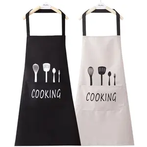 Juego de delantal de cocina de algodón unisex personalizado, delantal de cocina para niños