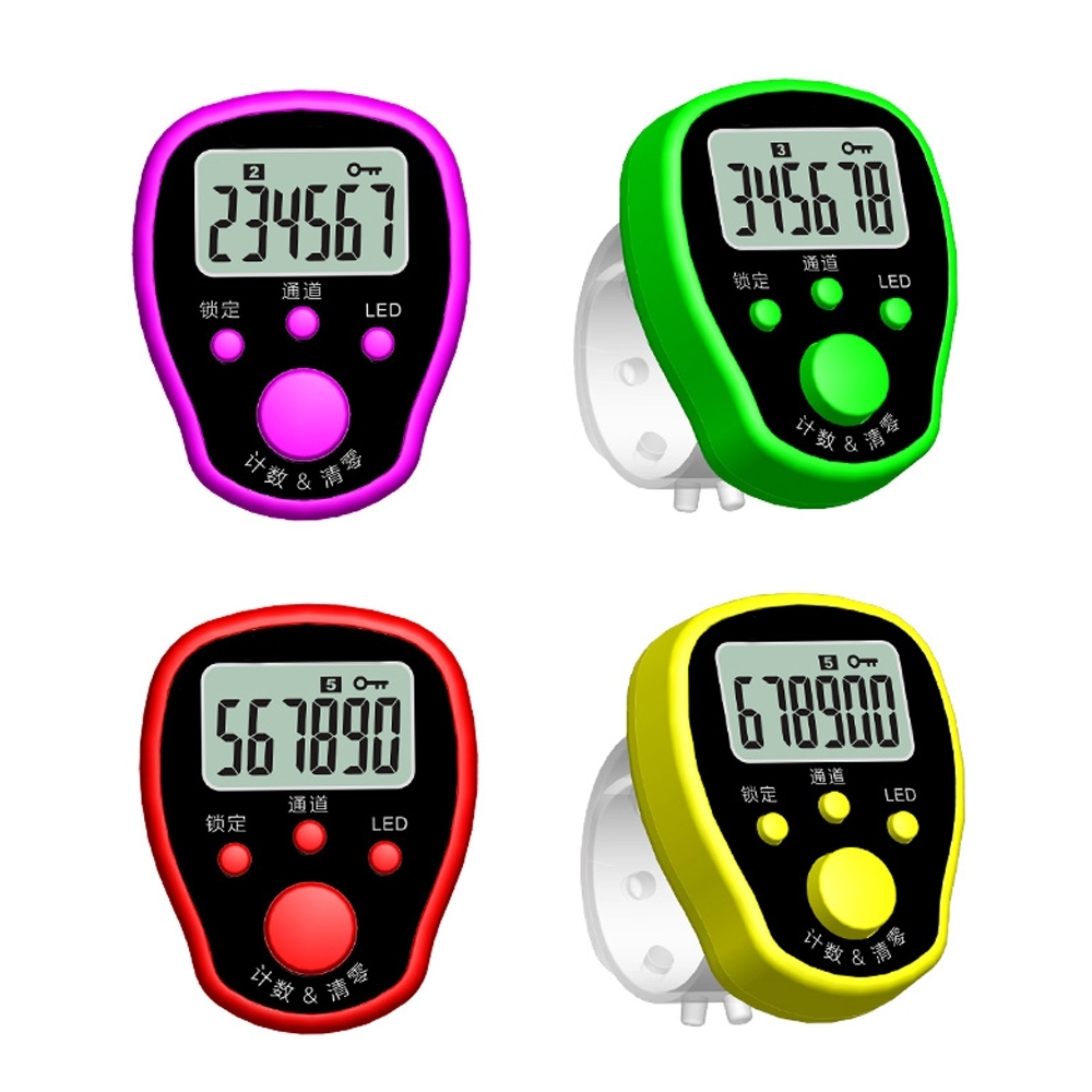 Multifunctional 5 Channel  LED Backlight Muslim Tally Counter