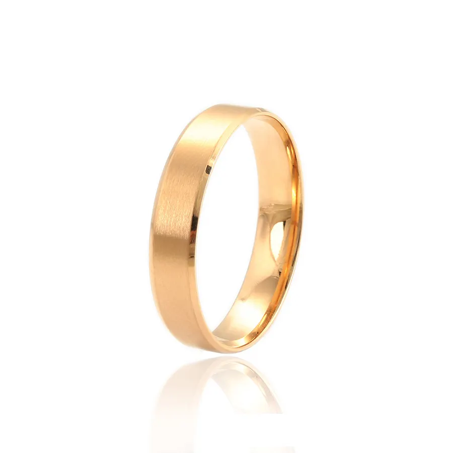 15737 xuping stainless steel jewelry simple 18k gold ring