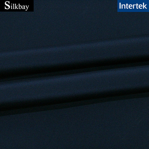 Tessuto in Crepe De Chine di seta pesante di colore nero 40mm - Product Image 5