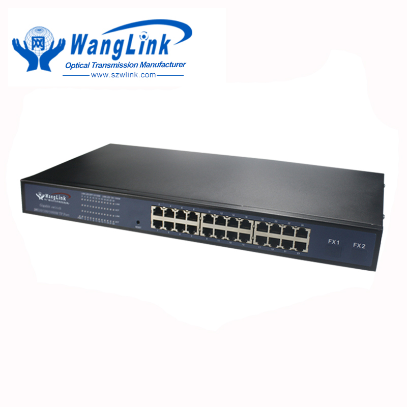 Wanglink горячая Распродажа гигабитный волоконный гигабитный маршрутизатор 24 порта POE коммутатор