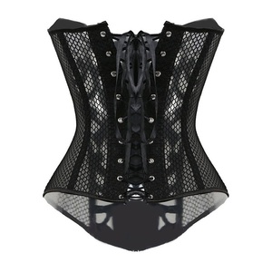 Lace Corset Sexy Bustier Mesh Corselet Underwear Clothing <strong>Black</strong> Slimming <strong>Lingerie</strong> S-6XL - Product Image 2