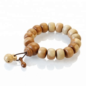 Bracciali con Perle di Preghiera Buddiste in Legno Naturale, <span class=keywords><strong>Rosario</strong></span> Buddista a Forma di Cuore in Legno per Uomini e Donne - Product Image 6