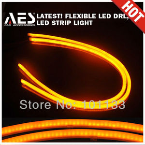 Caliente venta de led flexible 60cm faro de la lámpara durante el día de la tira switchback drl luz los faros del coche - Product Image 1
