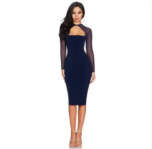 <span class=keywords><strong>Abito</strong></span> aderente a manica lunga in maglia autunno maglia calda di Ocstrade vestito Sexy da donna <span class=keywords><strong>nero</strong></span> fasciato - Product Image 1