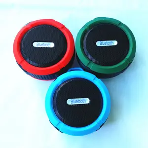 Wireless IPX4 Waterproof Speaker Blue tooth C6 with Suction Cup, Carabiner clip, USB Charging and TF card