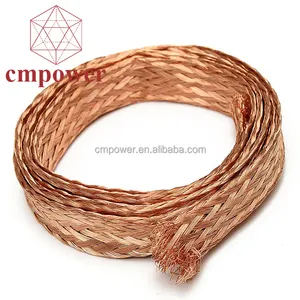 Electrical Custom 50 sq mm Braided Wire Strip Bus Bars Flexible Copper Cable