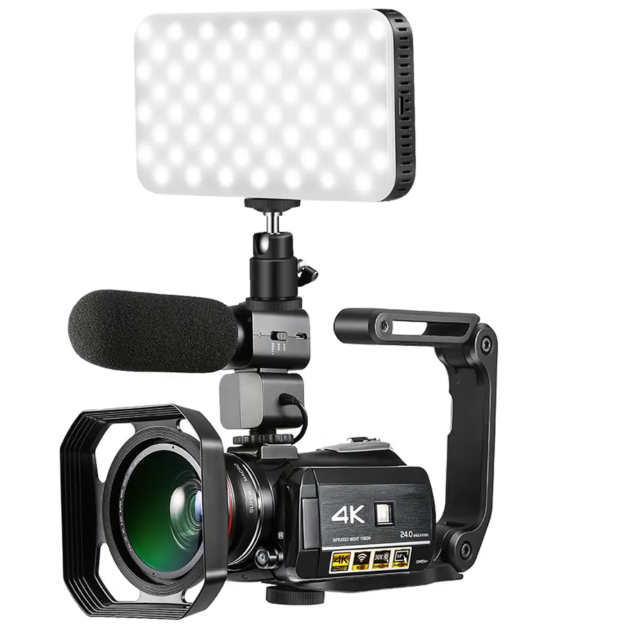 HDV-AC3 पेशेवर 4K रात दृष्टि वीडियो कैमरा नई 2018 Hotshoe डिजिटल ज़ूम 30X डिजिटल वीडियो कैमरा सस्ते नई camcorder