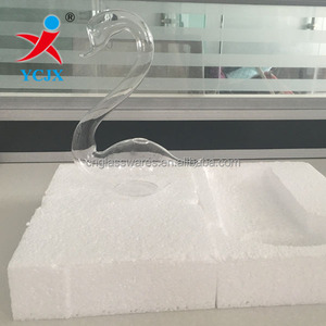 Свадебное украшение подарок ручная выдувка прозрачная стеклянная ваза в виде лебедя - Product Image 5