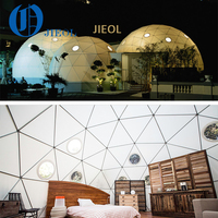 Dôme géodésique de glamping 4m/5m pour le repos avec salle de bain, lit, poêle, prix d'usine, tentes de glamping géodésiques pour l'extérieur