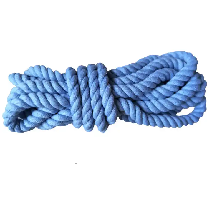 100% twisted cotton rope natural white
