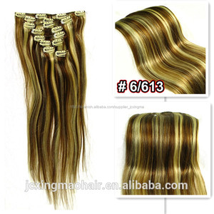precio competitivo y buena calidad <span class=keywords><strong>libre</strong></span> arrojar clip extensiones de cabello trama doble - Product Image 3