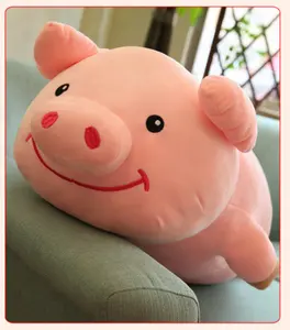 Peluche cochon en peluche pour enfants, coussin sans échantillon, en forme de cochon pour repos