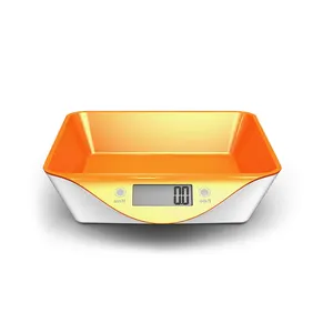 CE& RoHS 5kg ABS digital kitchen scale with bowl battery tare function food scale with bowl