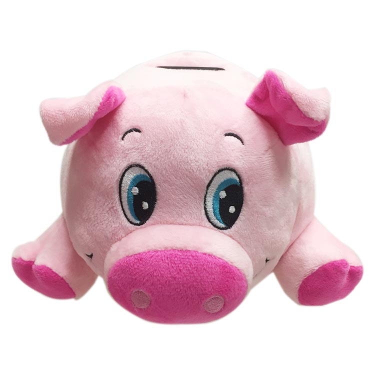 Оптовая продажа, персонализированная плюшевая свинья, копилка, копилка для денег, копилка для монет для детей