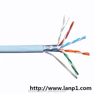 26awg FTP CAT5e Cable 4 par con cable de tierra
