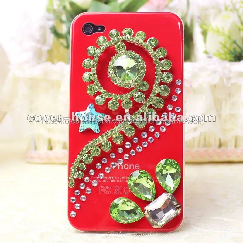 iphone를 위한 특별한 디자인 3d bling 케이스 4 4s