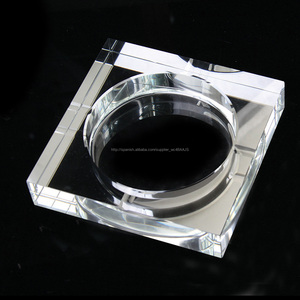 Cristal cenicero para tarjetas <span class=keywords><strong>de</strong></span> visita amigo escritorio cenicero cristal cuadrada - Product Image 1