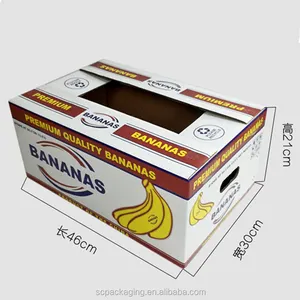 工場直販紙段ボールバナナフルーツボックスバルク包装カスタマイズサイズロゴ印刷可