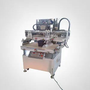 Vertical semi auto flat bed silk screen printing machine for sale