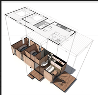 Casas Modulares Móviles Prefabricadas, Casa Pequeña Prefabricada, Kit de Casa Prefabricada