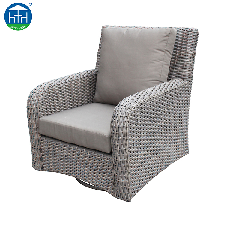 DW-SF135 Pas Cher Prix Nouveau Design En Bois Teck PE Rotin Gris Moderne En Plein Air Canapé Transat Ensemble De Bali