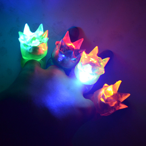 Lampu LED untuk acara Halloween, cincin jari LED, lampu Spike Bintang karet - Product Image 5