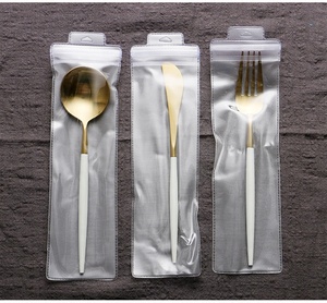 <span class=keywords><strong>Portugais</strong></span> 18 8 Couverts Maison Vaisselle Doré Mat Blanc et Or Couverts En Acier Inoxydable - Product Image 6