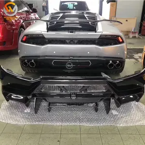 V stil karbon Fiber gövde kiti arka tampon Spoiler Huracan LP580