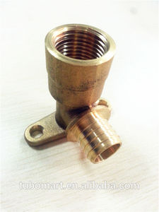 coude femelle avez 2 pieds fixés au mur raccord de <span class=keywords><strong>PER</strong></span> Espagnol type - Product Image 1